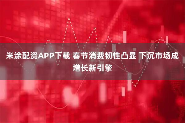 米涂配资APP下载 春节消费韧性凸显 下沉市场成增长新引擎